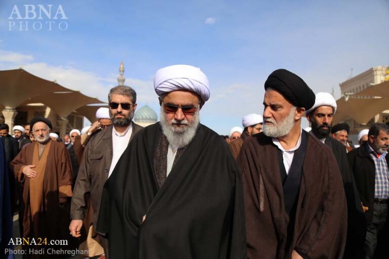 Photos: Secretary-General of AhlulBayt (a.s.) World Assembly attends at funeral ceremony of Ayatollah Tabarsi