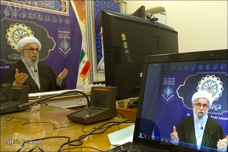 عکس خبری/ سخنرانی دبیرکل مجمع جهانی اهل بیت(ع) در وبینار دانشجویی دانشگاه‌ علمی کاربردی گیلان