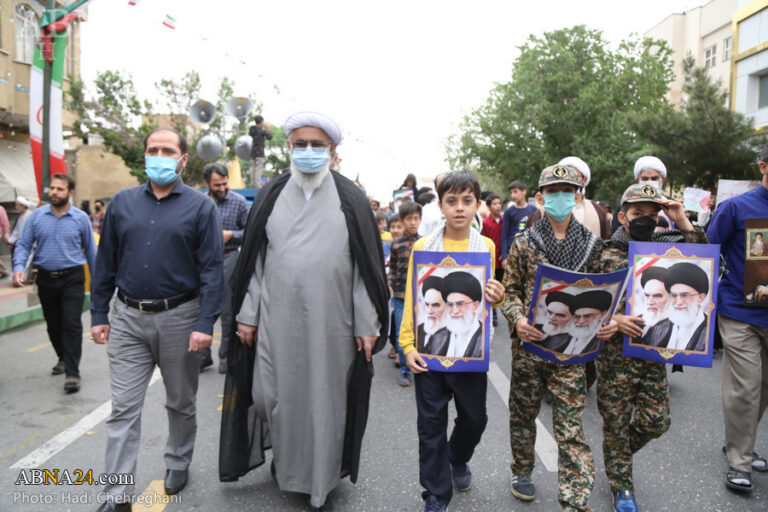 گزارش تصویری/ راهپیمایی روز جهانی قدس با حضور دبیرکل مجمع جهانی اهل بیت(ع) در قم
