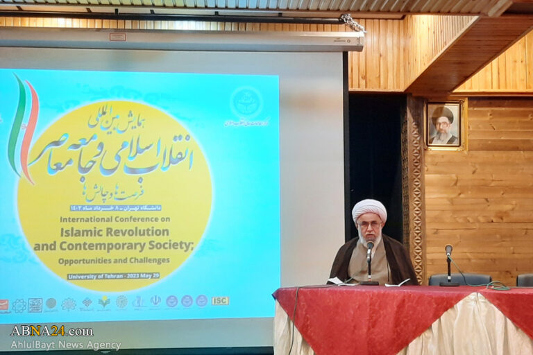 گزارش تصویری/ حضور دبیرکل مجمع جهانی اهل‌بیت(ع) در همایش بین‌المللی انقلاب اسلامی و جامعه معاصر