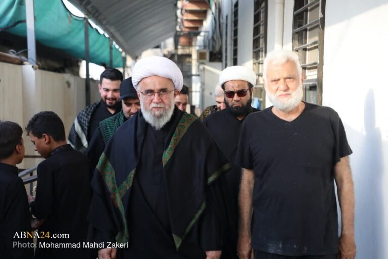 photos: Ayatollah Ramazani Visits Lebanese Shia Mawkib on Arbaeen Path