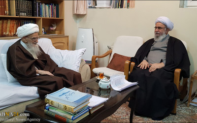 عکس خبری/ دیدار دبیرکل مجمع جهانی اهل بیت(ع) با آیت‌الله صافی گلپایگانی