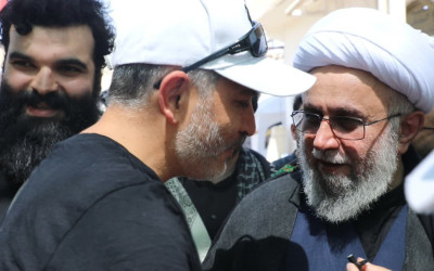 گزارش تصویری | حضور آیت‌الله رمضانی در موکب اربعینی گیلانی‌ها