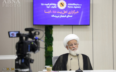 گزارش تصویری | حضور آیت‌الله یوسفی غروی در خبرگزاری ابنا