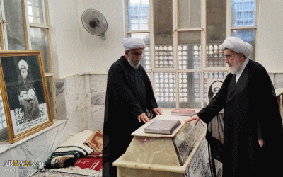 عکس خبری | دیدار دبیرکل مجمع جهانی اهل‌بیت(ع) با آیت‌الله جواهری در نجف