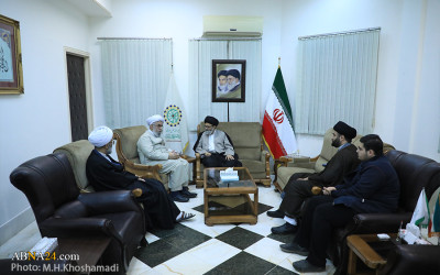 گزارش تصویری | دیدار آیت‌الله حسینی اشکوری با دبیرکل مجمع جهانی اهل‌بیت(ع)